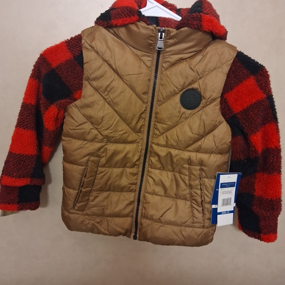 Perry Ellis Other - Perry Ellis Red and Brown Kids Puffer Jacket